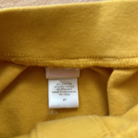Janie and Jack Toddler Girls Mustard Yellow Skirt Pockets & Buttons Sz 2T - Picture 5 of 7